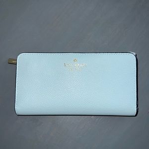 Kate spade leather wallet light blue